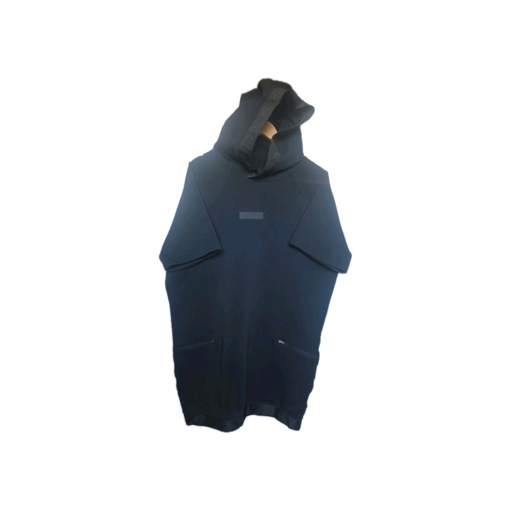 Actively Black Womens Pullover Dress w/ hoodie XL Black, and Zipper Pockets